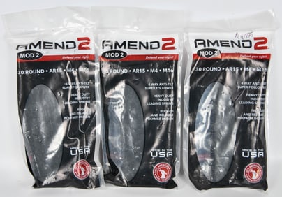 (3) New Amend 2 30 rd A.R.15 M4 M16 Magazine