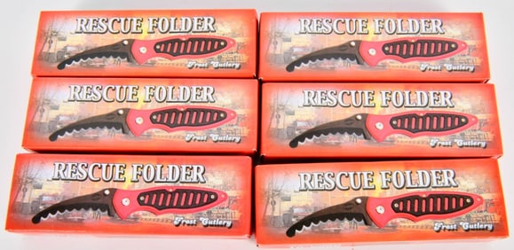 6 New Frost Cutlery Rescue Folder Knives