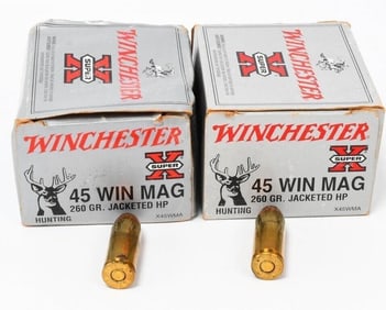 40 Rounds of Winchester .45 Win Mag Ammunition