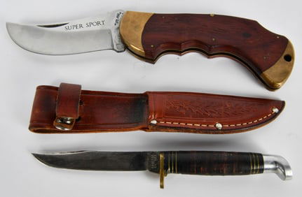 Super Sport Valor Folding knife & Camillus Fixed b