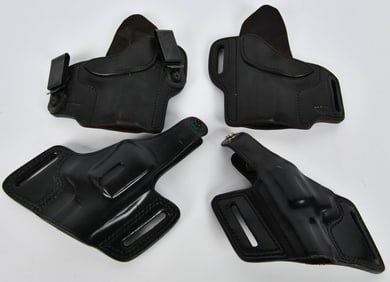 4 Leather Holsters Left & Right Handed