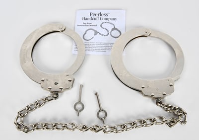 Pair of Peerless Leg Irons W/ 2 Keys
