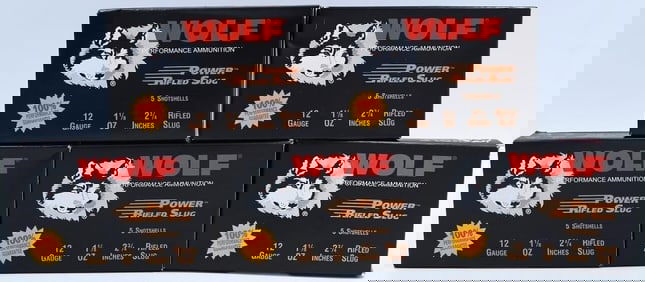 25 Rounds Of Wolf 12 Gauge Power Rifled Slugs