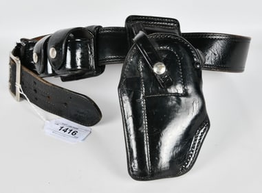 A.E Nelson Leather Duty Holster & Belt Combo