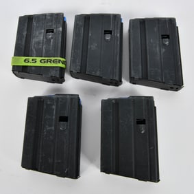 (5) 6.5x39mm Grendel 10 rd metal magazines