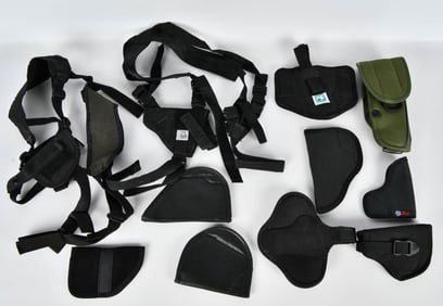 Large Lot of Various Size Nylon Holsters