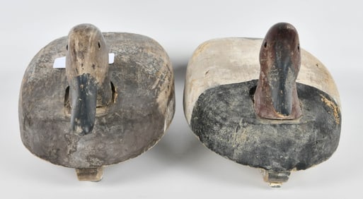 2 Vintage J&M Wood Duck Decoys