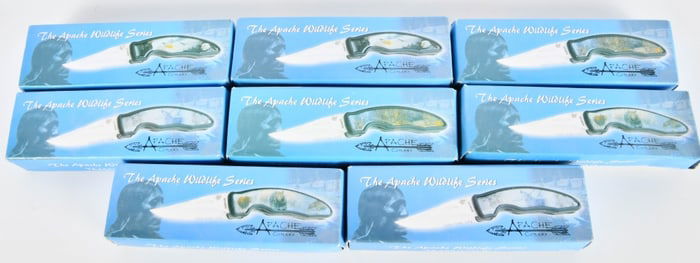 8 New In the Box Apache Cutlery Folding Knives