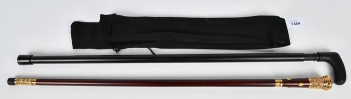 2 Decorative Walking Canes / Sword Combos