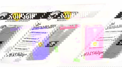 (2) Stun Gun "The Disabler" Pink and Purple NOS