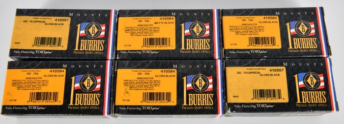 (6) various Burris Dovetail Base in box