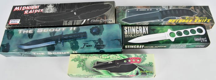 5 New in the Box Frost Cutlery Knives