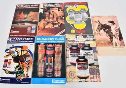 7 Vintage Reloading Gun Powder Catalogs