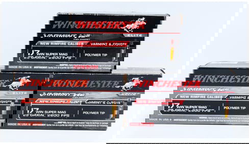 Winchester Varmint HE Elite .17 Win Super Mag 25 Grain Rimfire Ammunition, 150 Rounds