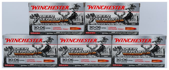 Winchester Deer Season XP Copper Impact .30-06 Sprg 150gr Extreme Point Ammunition, 100 Rounds