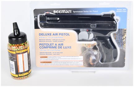 Beeman Sportsman Series Model 2004 / P17 Deluxe .177 Caliber Pellet Air Pistol with Premier Ammo BBs