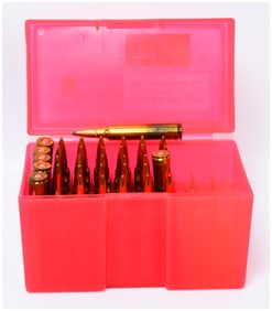 35 Rounds Remanufactured 7mm Remington Magnum Ammunition in an MTM Case-Gard Storage Box