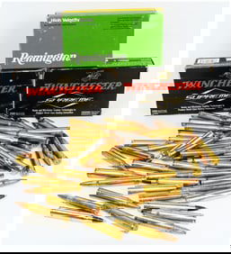 A Lot of 103 Rounds and 12 Empty Casings of Winchester and Remington .300 WIN MAG Ammunition