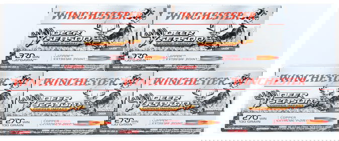 Winchester Deer Season XP Copper Impact 270 WIN 130 Grain Copper Extreme Point Ammunition, 100