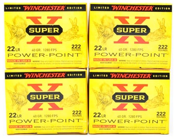 Winchester Super-X .22LR 40 Grain Power-Point Plated Hollow Point Ammunition, 888 Rounds
