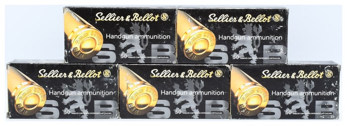 Sellier & Bellot 9mm Luger 115gr Jacketed Hollow Point Ammunition, 250 Rounds
