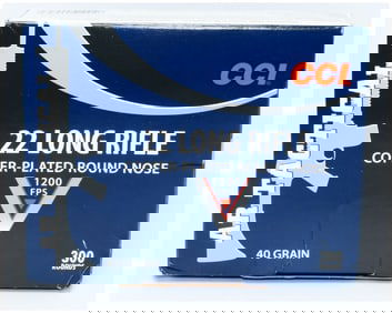 CCI AR Tactical .22 Long Rifle Ammunition, 300 Rounds, 40-Grain Copper-Plated Round Nose