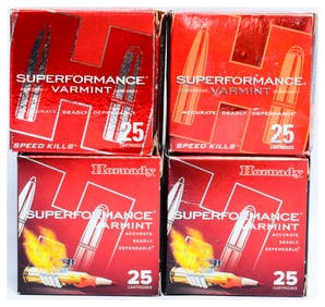 Hornady Superformance Varmint 17 Hornet 20 gr V-MAX Ammunition, 100 Rounds