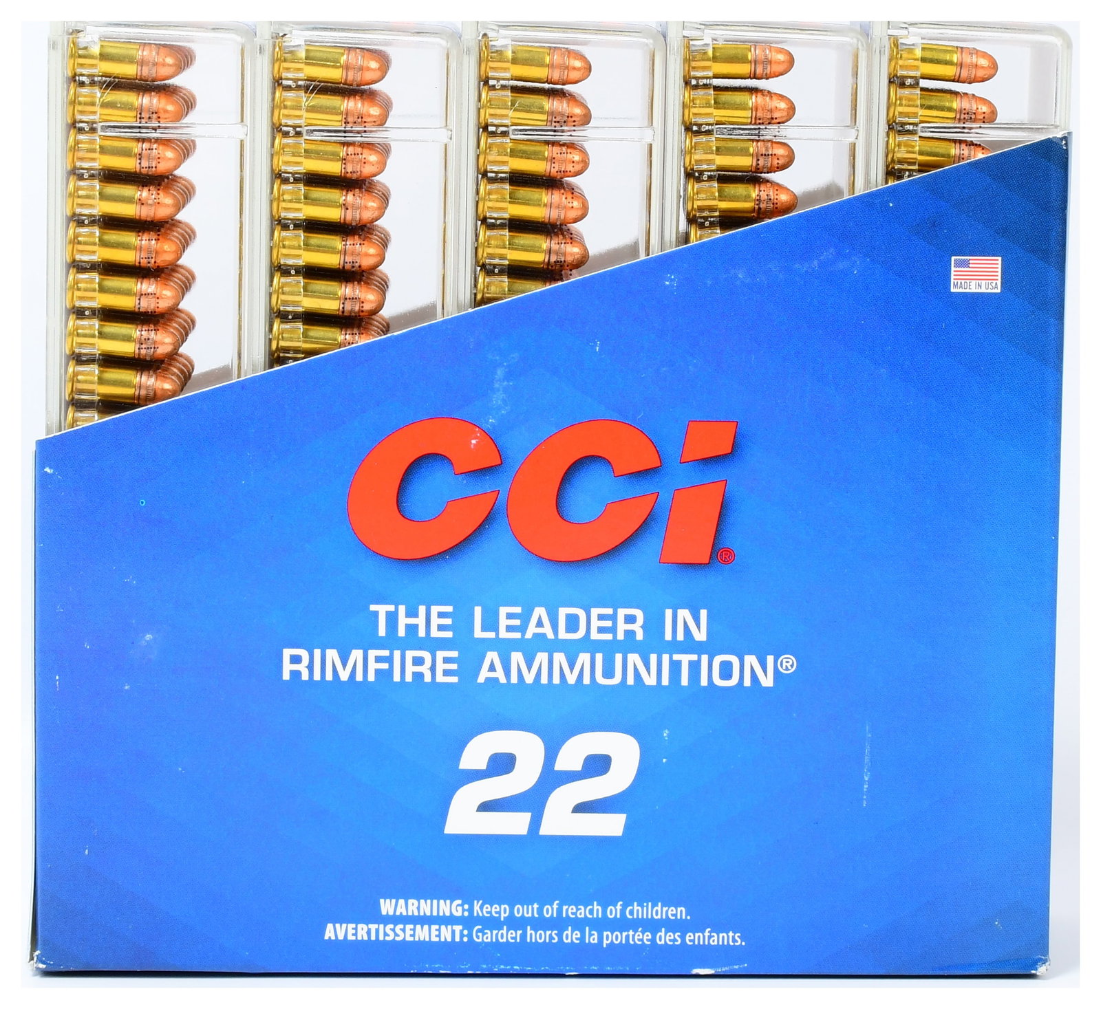 CCI .22 Short Target Rimfire Ammunition, 500 Rounds: A quantity of CCI .22 Short Target Rimfire Ammunition. Comprising 500 rounds, this modern ammunition features 100 copper-plated round nose cartridges per box, each weighing 29 grains with a stated vel