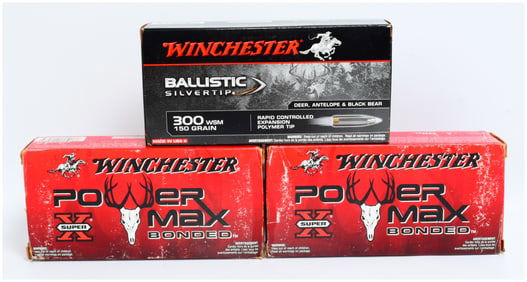 60 Rounds Winchester .300 WSM Ammunition: Ballistic Silvertip and Super X Power Max Bonded