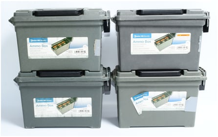 A Set of Four Bunker Hill Security Ammo Boxes