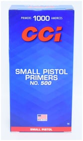 1000 Count CCI Small Pistol Primers No. 500
