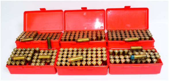 224 Rounds of Mixed Head Stamped Remanufactured Ammunition in Three MTM Case-Gard P503829 Storage