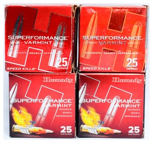 Hornady Superformance Varmint 17 Hornet 20 gr V-MAX Ammunition, 100 Rounds