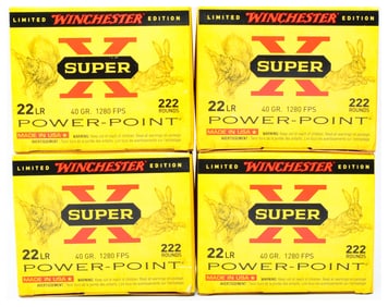 Winchester Super-X .22LR 40gr Power-Point Rimfire Ammunition, 888 Rounds