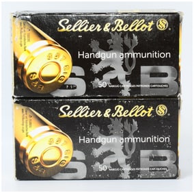 Sellier & Bellot 357 SIG FMJ 140gr Handgun Ammunition, 100 Rounds