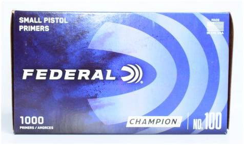 Federal Champion No. 100 Small Pistol Primers, 1000 Count