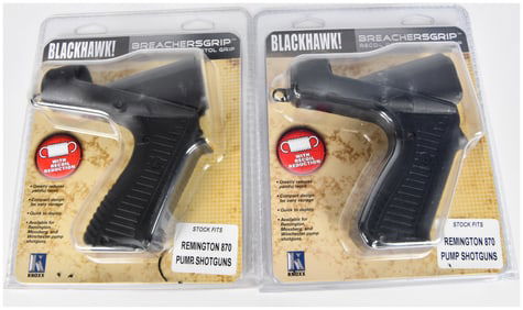 A Pair of Blackhawk! Knoxx Breachersgrip Recoil Reducing Pistol Grips for Remington 870 Shotguns