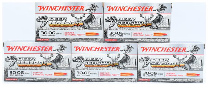 Winchester Deer Season XP Copper Impact 30-06 SPRG 150 Grain Ammunition, 100 Rounds
