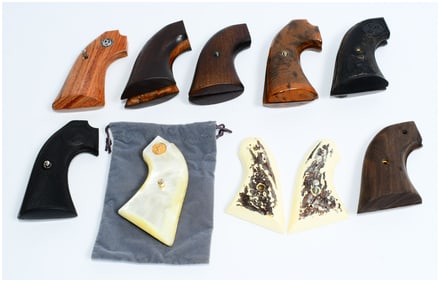 A Collection of Handgun Grip Panels, including Colt Mother of Pearl and Ruger Grips