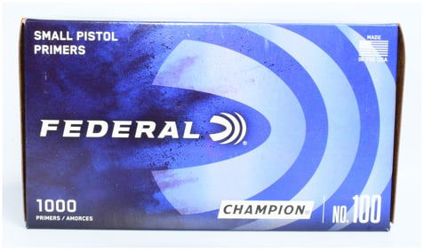 Federal Champion No. 100 Small Pistol Primers, 1000 Count