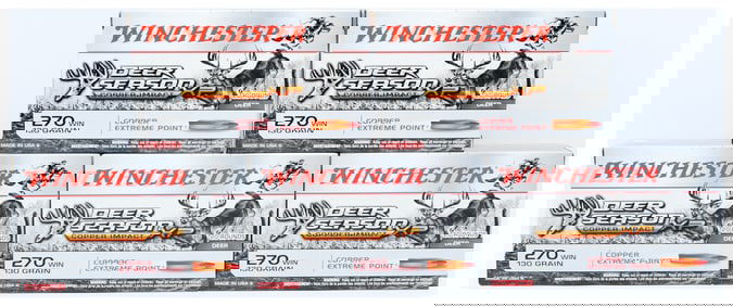 Winchester Deer Season XP Copper Impact .270 WIN 130 Grain Rifle Ammunition, 100 Rounds
