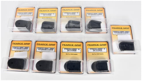 A Group of Eleven Pearce Grip Springfield Armory XD and XDMOD2 Series Extensions