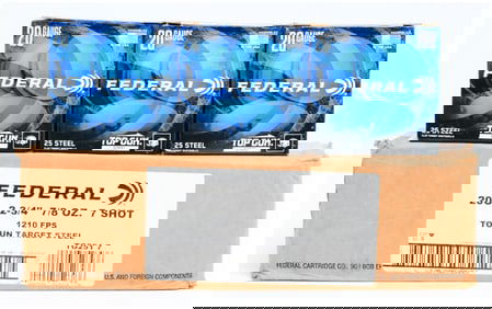 250 Rounds Federal Top Gun Target Steel 20-Gauge Shotgun Shells
