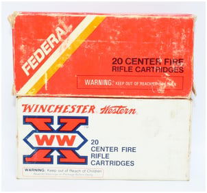 A Collection of Federal and Winchester Western .45-70 Government Ammunition, 39 Rounds
