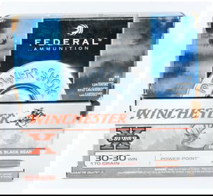 33 Rounds of Federal Power-Shok and Winchester Super-X Power-Point .30-30 Winchester Ammunition