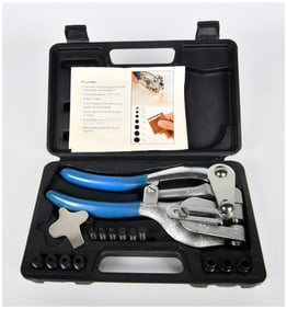 Heavy Duty Metal Power Punch Kit, 3/32"-9/32" with Interchangeable Dies