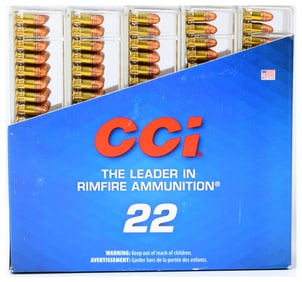 500 Rounds CCI 22 Short Ammunition 29 Grain Plated Round Nose