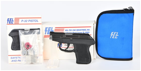 A Kel-Tec P-32 Semi-Automatic Pistol, .32 Auto Caliber, Complete with Original Packaging and