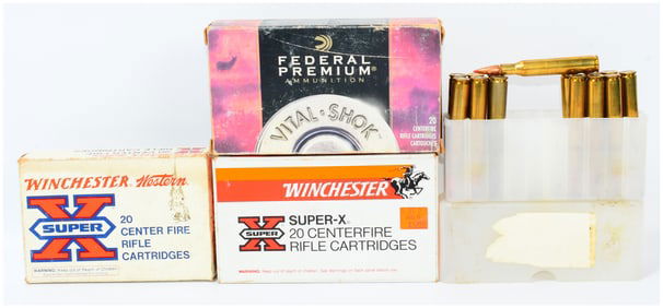 74 Rounds of Mixed Headstamped Remanufactured Centerfire Rifle Ammunition and Spent Casings,