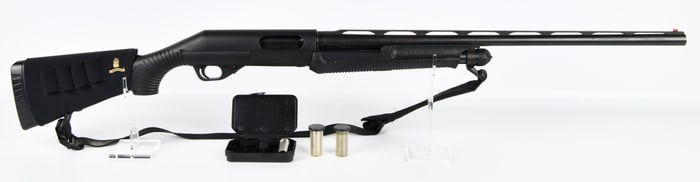A Benelli Nova 12 Gauge Pump-Action Shotgun